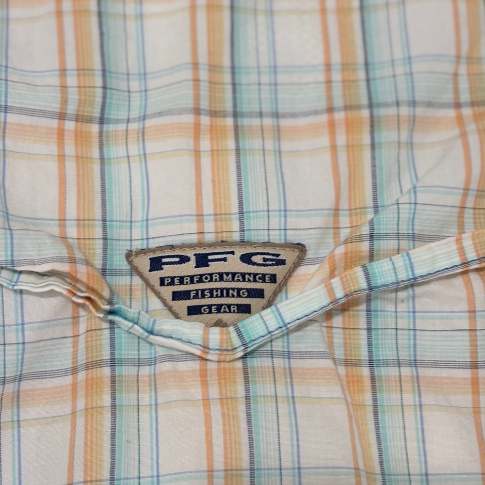 Columbia PFG Super Bonehead Mens XL Plaid Short Sleeve Fishing Shirt FM7272 - Picture 9 of 10